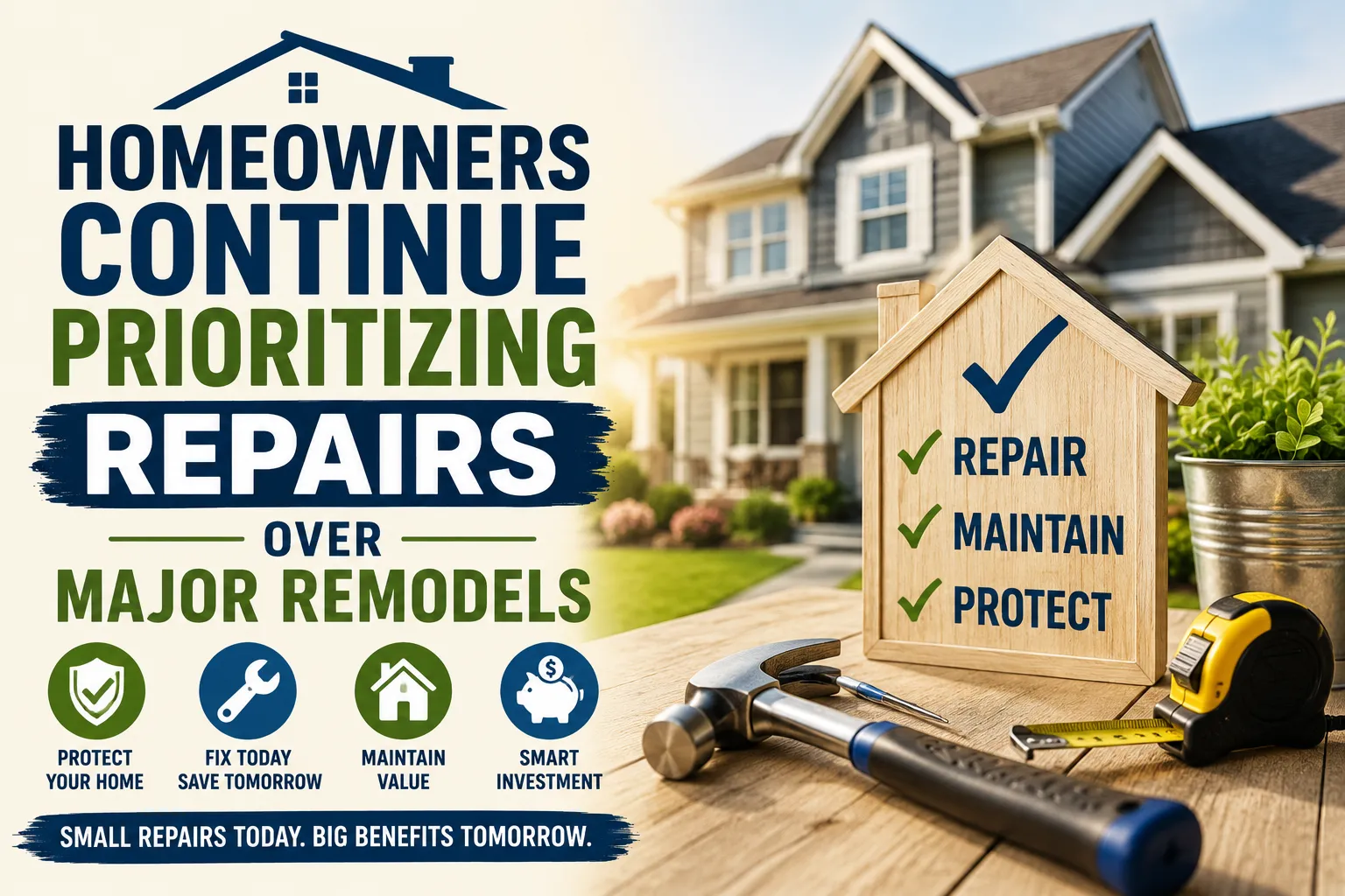 Homeowners Continue Prioritizing Repairs Over Major Remodels
